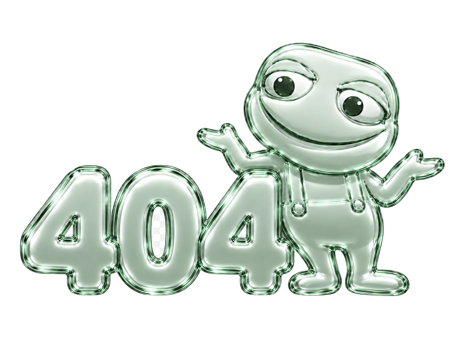 PONSTOAD standing beside glass 404 numerals