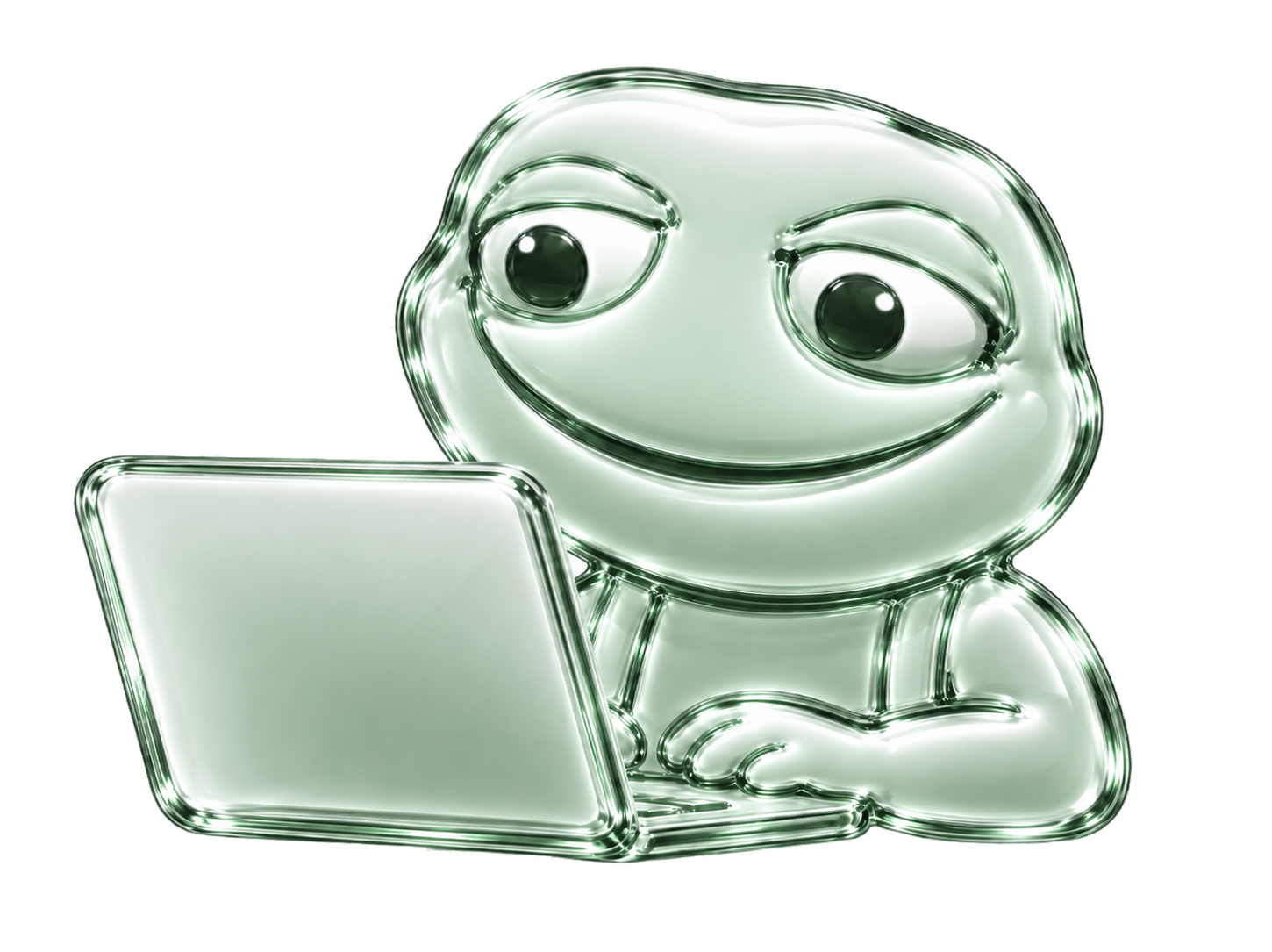 PONSTOAD working at a laptop